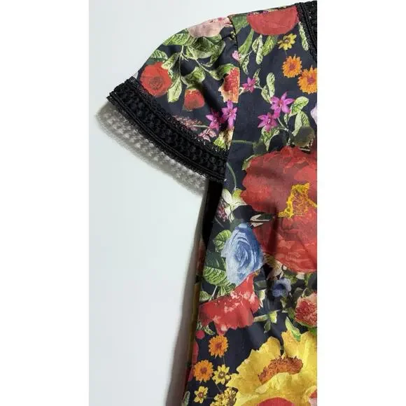 Alice Olivia Rapunzel dress in blooming garden Size 4 $350 Floral Lace - Picture 3 of 9